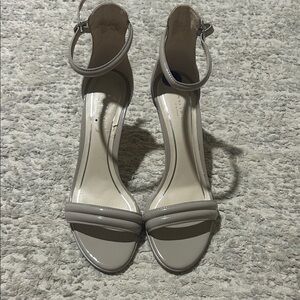 Kenneth Cole New York Taupe Ankle Strap Heels